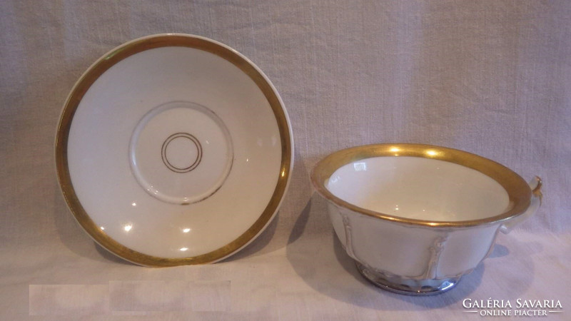 Antique tk klösterle 1830-1893 thick porcelain extra large tea cup + saucer
