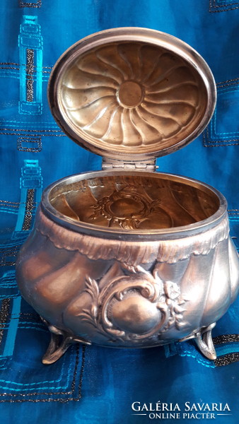 Antique silver-plated Art Nouveau box, box, jewelry holder (m3411)