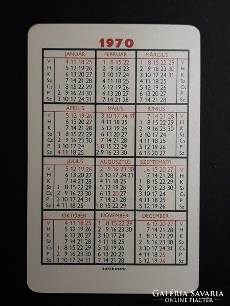 Kártyanaptár 1970 - Magyar Vöröskereszt - Retró naptár
