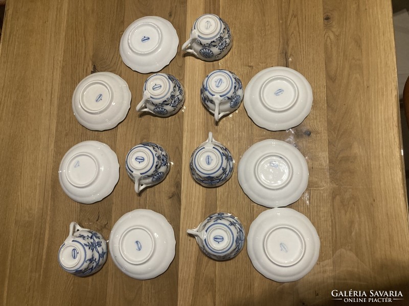 Meissen onion pattern tea / coffee set (7 pcs)