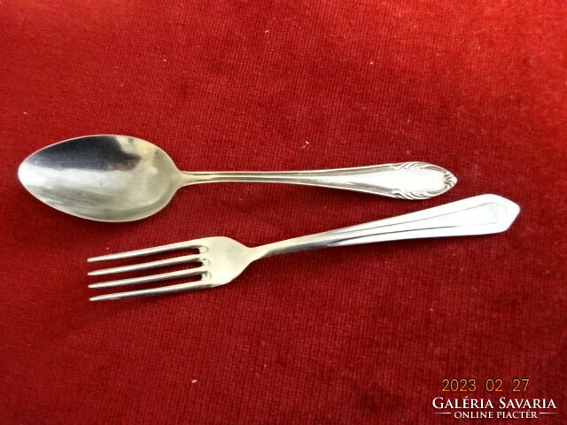 Chrome spoon and fork, different brands. Jokai.