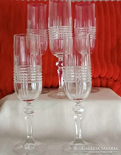 Lead crystal champagne glasses