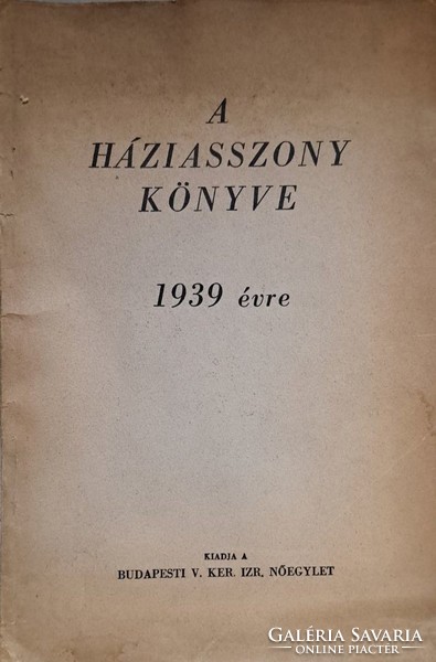 A háziasszony könyve 1939 évre