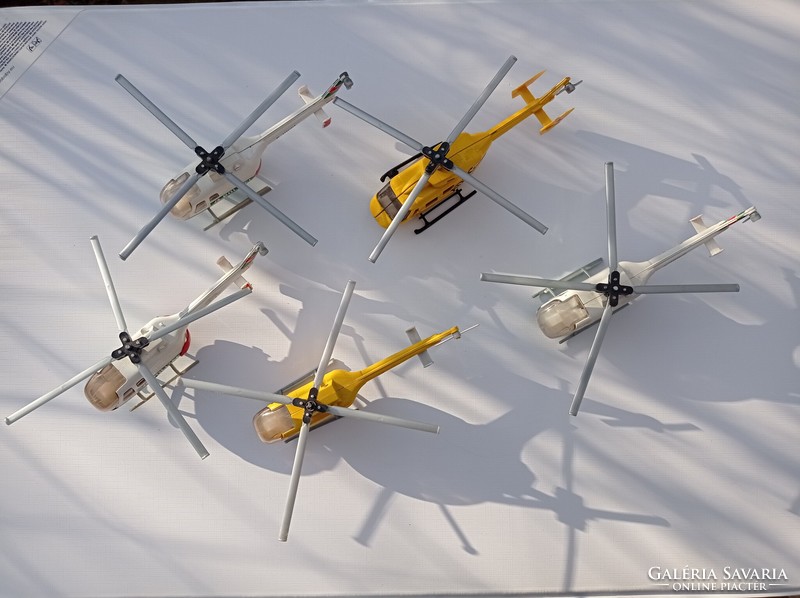 Old retro squishy metal helicopters