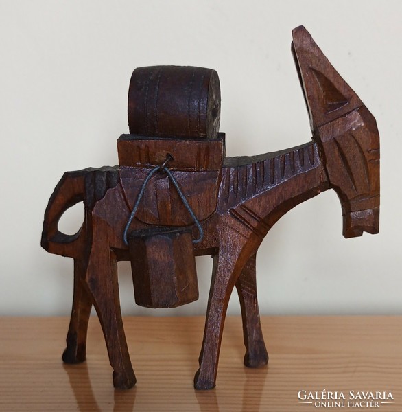 Donkey carved from wood