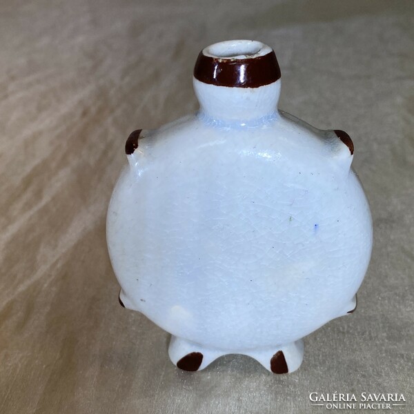 Rare antique Hólloháza rhyolite porcelain water bottle
