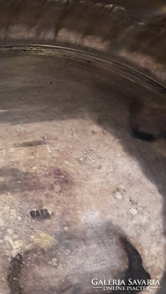 Antik ezüstözött szecessziós szelence, doboz, ékszertartó (M3411)