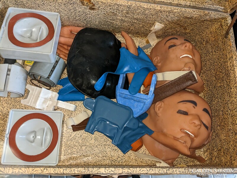 CPR training tools in a suitcase