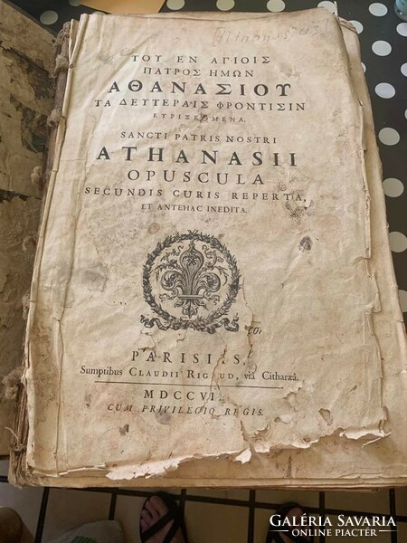 1706-os kiadású latin-görög könyv/ vallási?
