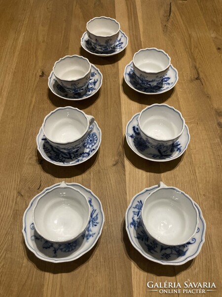 Meissen onion pattern tea / coffee set (7 pcs)