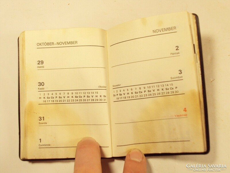 Retro calendar, notebook advertisement - from 1984