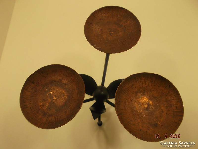 Old candle or candle holder made of iron and copper --- 5 ---