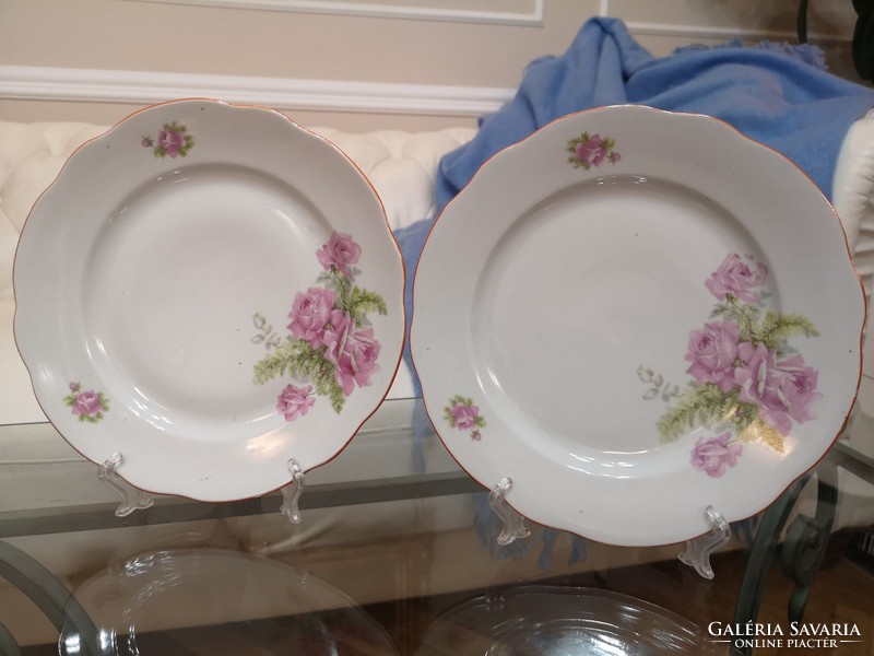 Antik, Zsolnay, régi rózsás tányérok