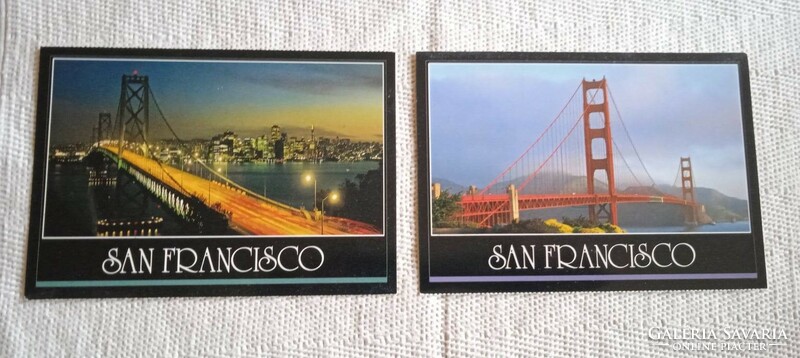2 Postcards from the mid 80s of San Francisco California