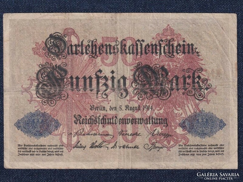 Németország Második Birodalom (1871-1918) papír 50 Márka bankjegy 1914 (id51604)