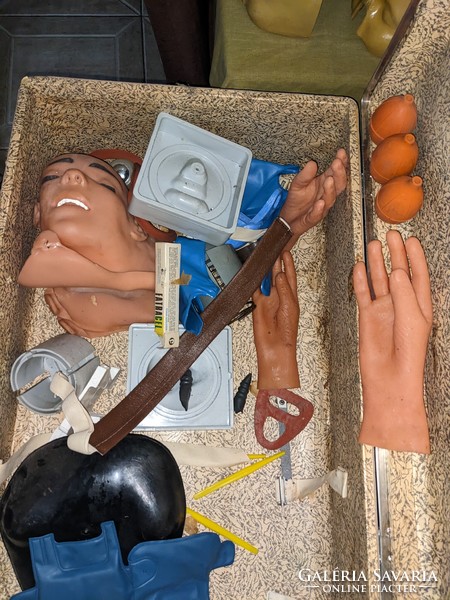 CPR training tools in a suitcase