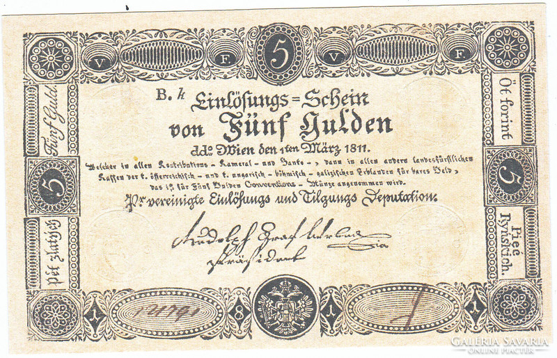 Ausztria 5 gulden 1811 REPLIKA