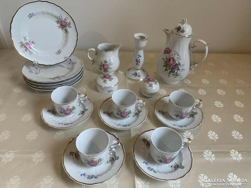 Raven House coffee set with cake plates, bonbonnieres and candle holder + gift