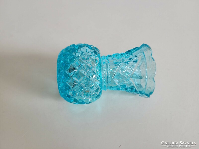 Régi kék üvegváza kis váza