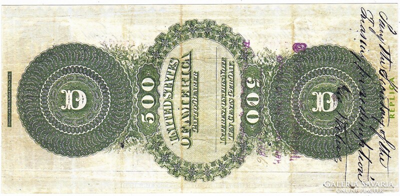 US $500 1861 replica