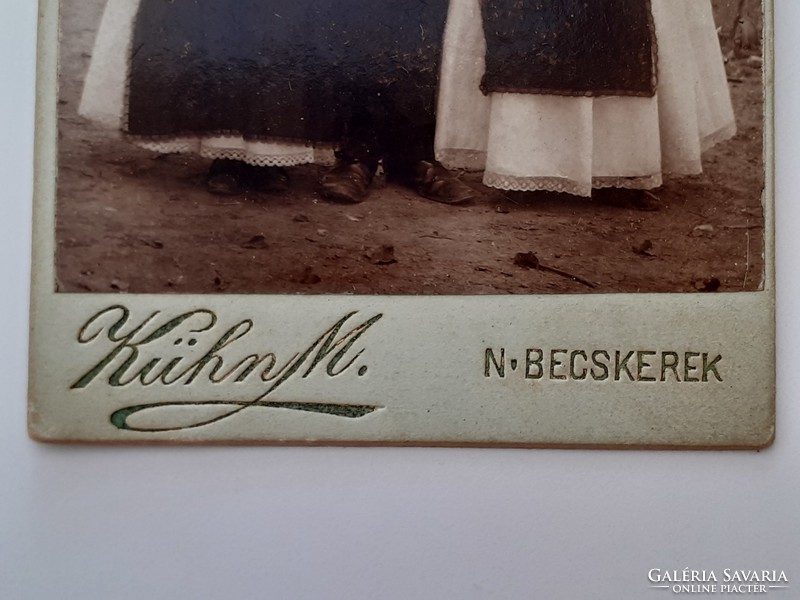 Antik gyerekfotó Kühn Mihály fotográfus Nagybecskerek fénykép csoportkép