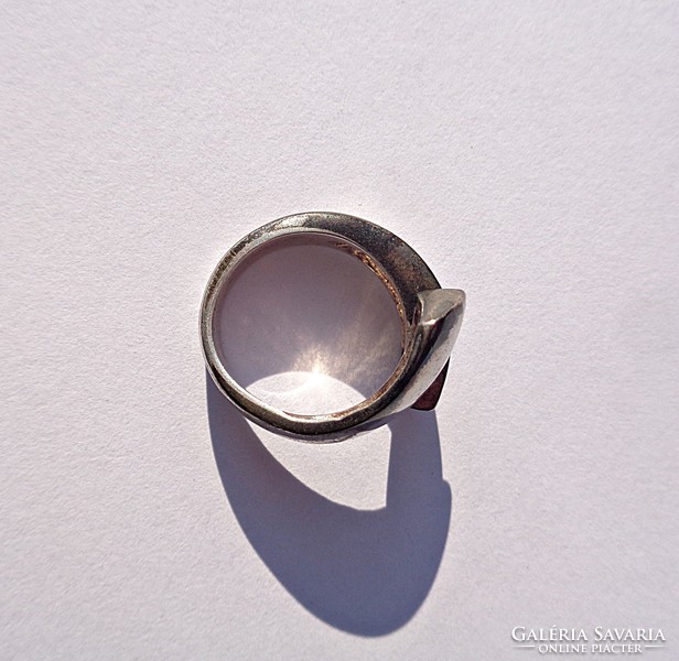 Wide silver ring