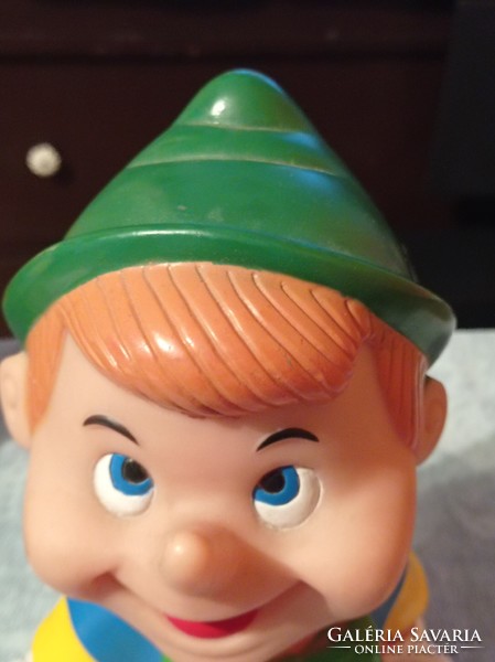 RITKASÁG Nagyméretű Pinokkió régi gumi figura