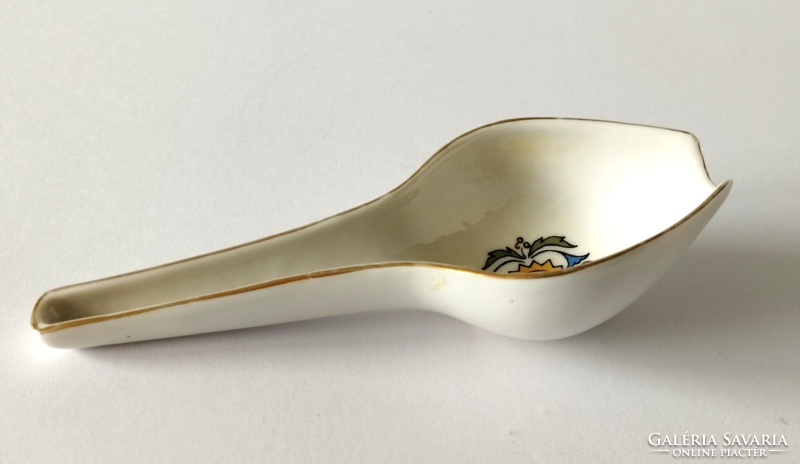 Extremely rare! Hóllóháza porcelain serving spoon