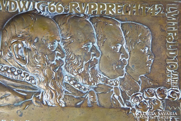 Celebrating four generations, 1911 bronze commemorative plaque - 50863