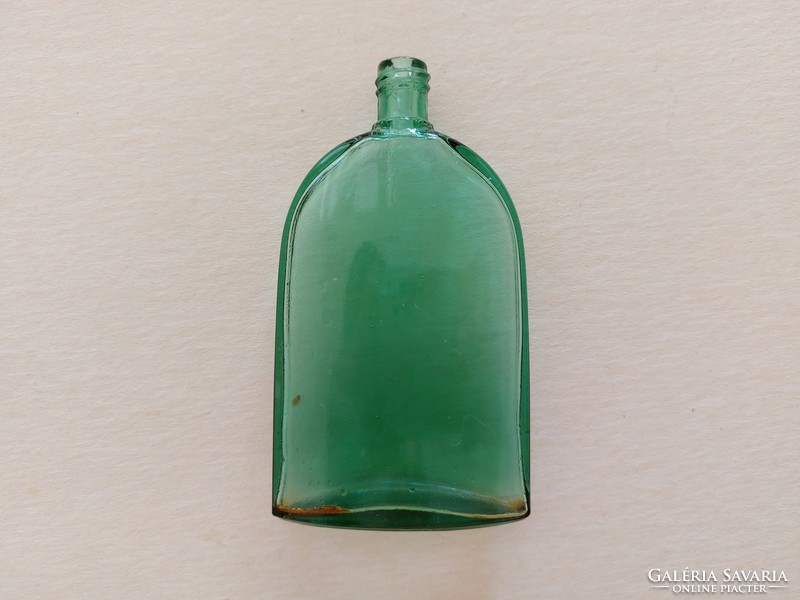 Régi parfümös üveg zöld vintage kölnis palack