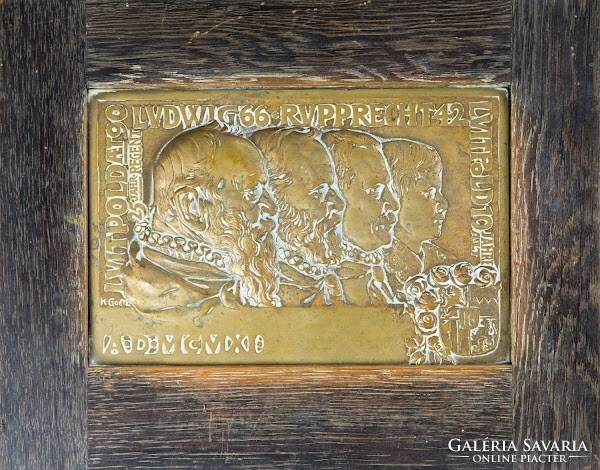 Négy generáció ünneplése, 1911 bronz emlék plakett - 50863