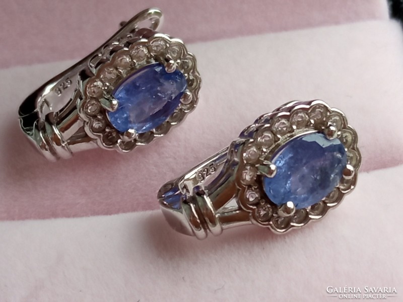 Tanzanite 925 sterling silver earrings