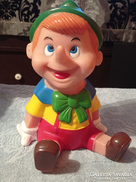 A rarity large Pinocchio old rubber figure