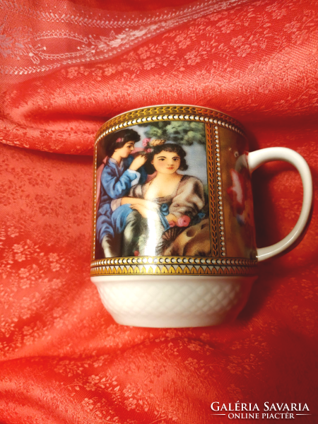 Beautiful porcelain tea cup, glass