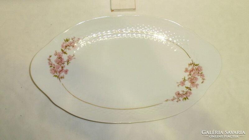 Peach blossom porcelain pie and roast serving bowl