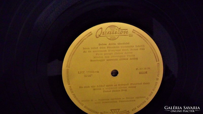 Drummer Attila dance songs vinyl large record. 1968 edition.