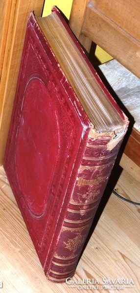 German leather doré bible with red leather binding according to the vulgate 1868 stuttgart - new covenant