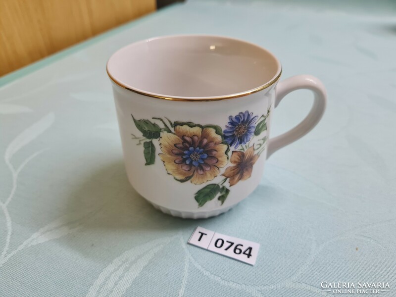 T0764 dubi flower Czechoslovakian mug