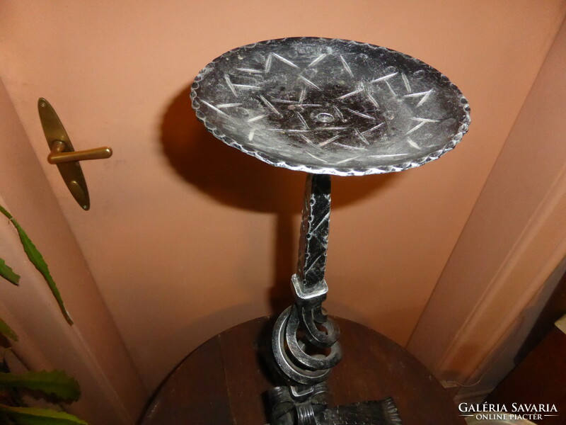 Wrought iron floor candle holder (b)