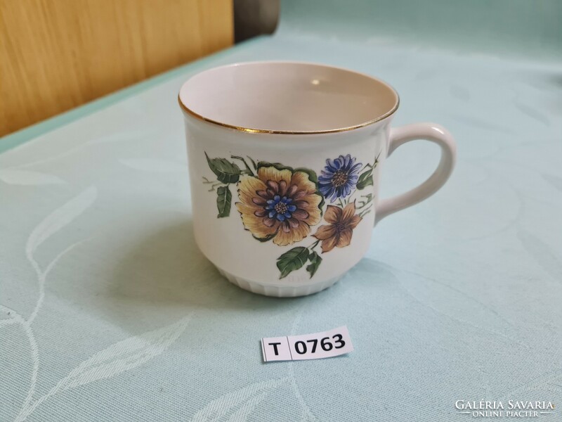 T0763 dubi flower Czechoslovakian mug