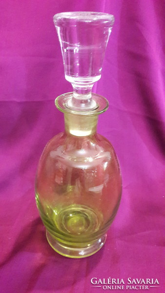 Régi színes üveg, pálinkás kínáló(L3405)