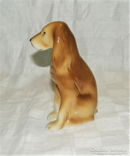 Spániel kutya figura - Royal Dux porcelán