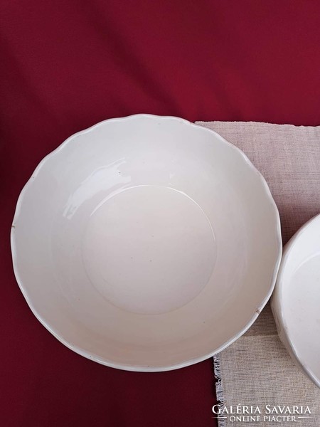 Beautiful 2 granite scone bowls, peasant bowls, stew heirloom soup bowls