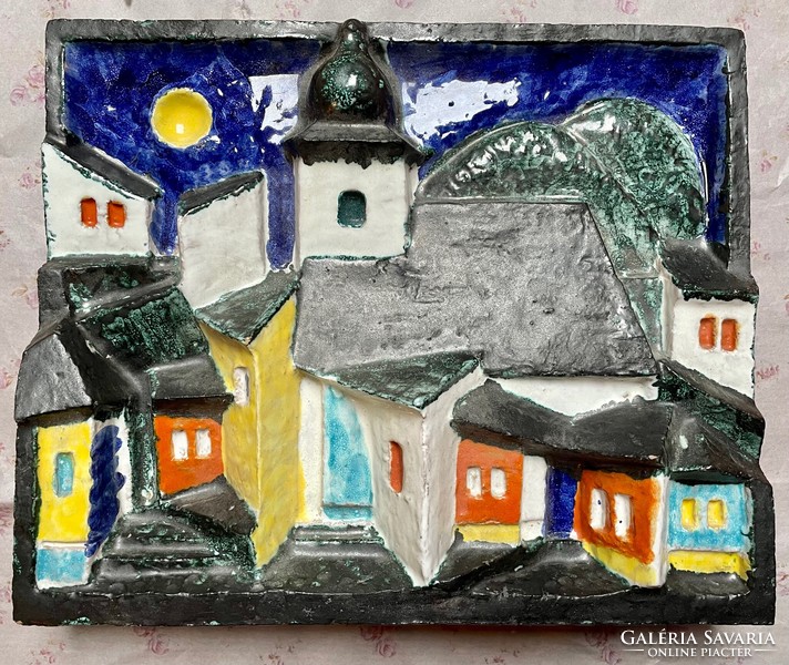 Árpád Csekovszky - Szentedre street view (ceramic)