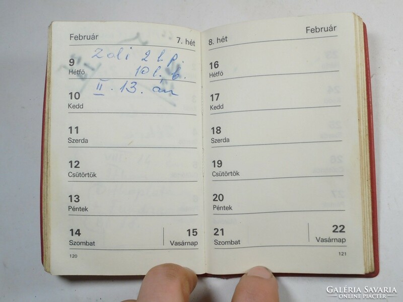 Retro calendar pocket calendar mhsz Hungarian National Defense Association activist pocket calendar - from 1981