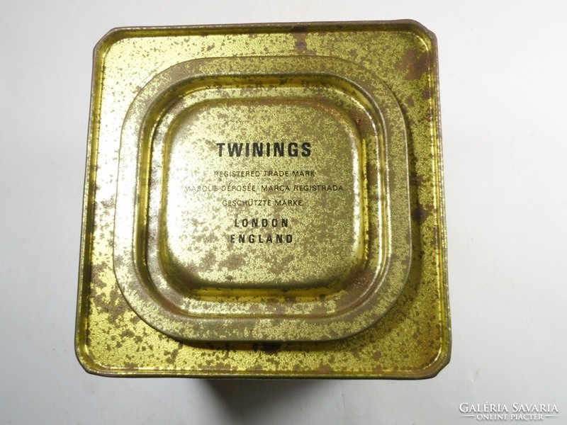 Retro Teás angol fémdoboz fém pléh doboz - Twinings English Breakfast Tea -1970-es évek