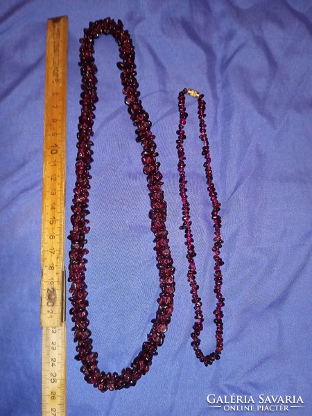 Garnet necklace and bracelet