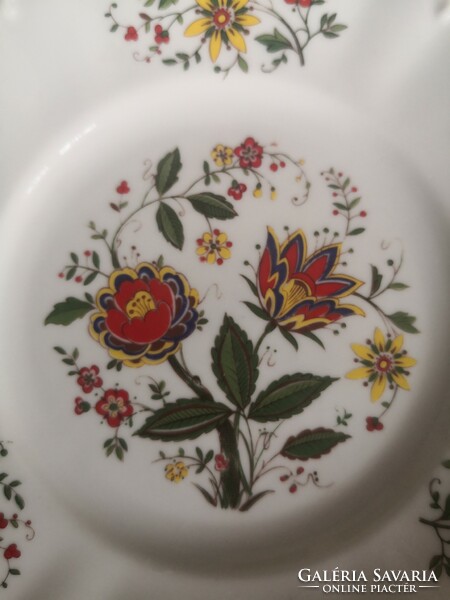 Bajorországi, zománcfestett porcelán tányér, Bavaria