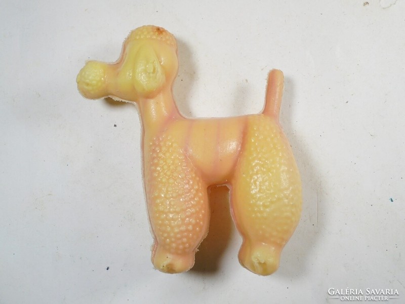 Retro játék műanyag kutya uszkár trafikáru 1970-es évekből