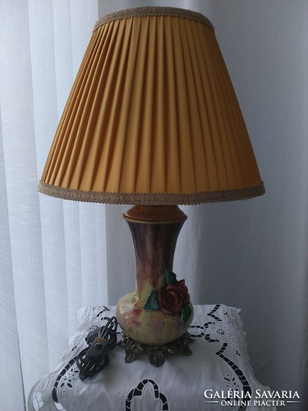 Fantastic majolica lamp with hops from 1935! To the collection!